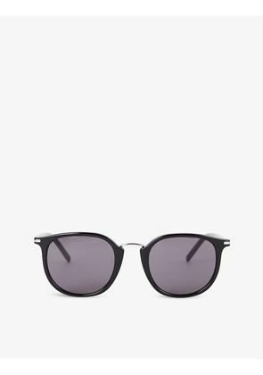 EY301305 Adam rectangular bio acetate and recycled-steel sunglasses