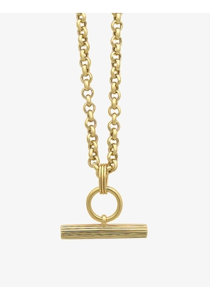 Momento T-bar 22ct gold-plated sterling silver necklace