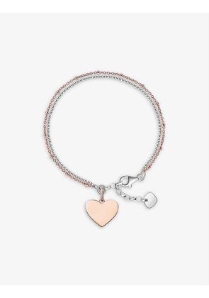 Heart 18ct rose gold-plated sterling-silver bracelet