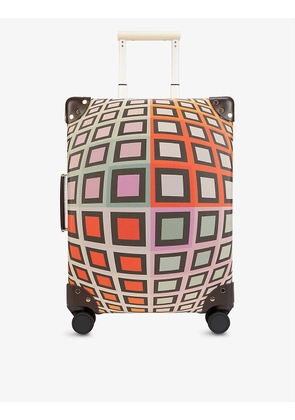 Globe-Trotter x Vasarely four-wheel carry-on suitcase