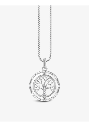 Tree of Love sterling-silver and white zirconia pendant necklace