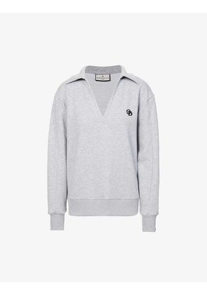 Mahalia V-neck cotton-blend sweatshirt