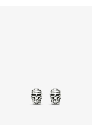 Skull sterling-silver stud earrings