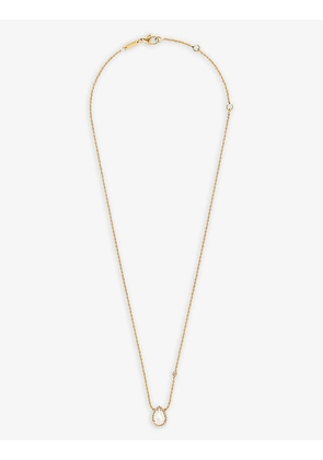 Serpent Bohème 18ct yellow-gold, nacre blanche and diamond necklace