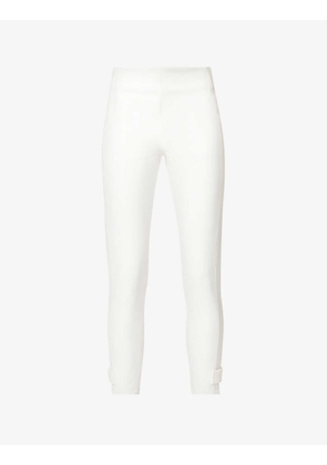 Ankle-strap stretch-woven trousers