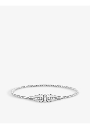 Jack de Boucheron single 18ct white-gold and 1.04ct round diamond bracelet