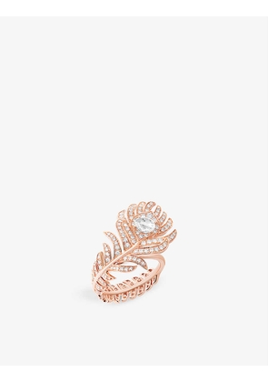 Plume de Paon 18ct rose-gold and diamond ring