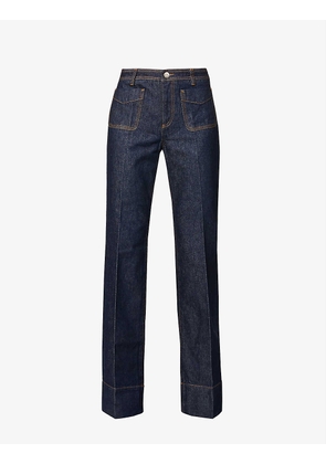 Brooklyn straight-leg mid-rise jeans