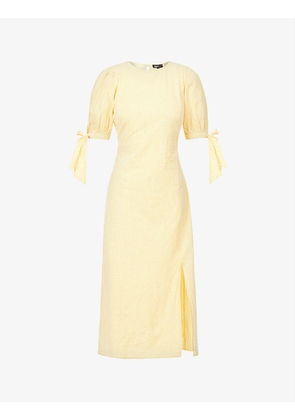 Esme gingham cotton-poplin midi dress
