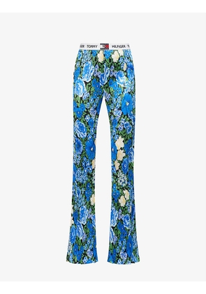 Tommy Hilfiger x Richard Quinn floral-print pleated high-rise woven trousers