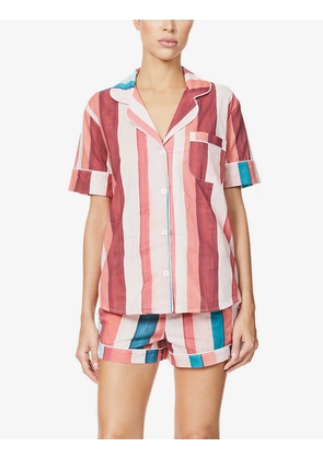 Medina striped organic cotton pyjama set
