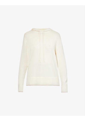 Relaxed-fit cotton-blend knit hoody