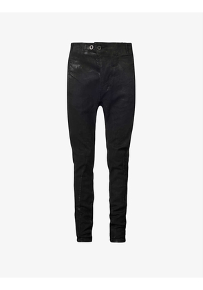 P11 coated slim-fit stretch-denim jeans
