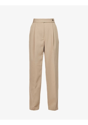 Monti straight-leg mid-rise stretch-woven trousers
