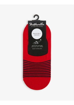 Invisible striped stretch cotton-blend socks