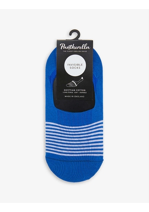 Invisible striped stretch cotton-blend socks