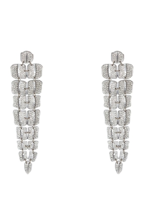 Balmain Crystal Crocodile Earrings