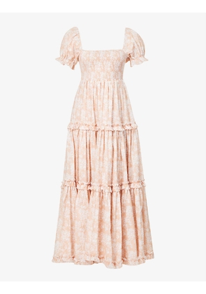 Zuri floral-print cotton maxi dress