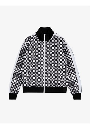 Checkerboard logo-print woven track jacket 4-12 years
