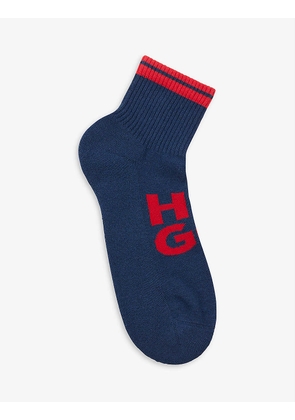 Logo-print stretch-jersey ankle socks