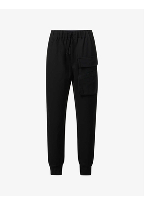 Tapered mid-rise stretch-woven jogging bottoms
