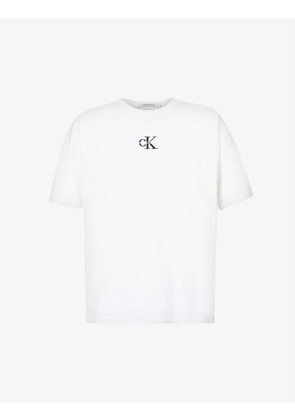 Logo-embroidered oversized-fit cotton-jersey T-shirt