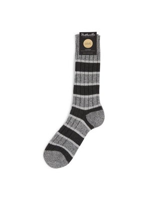 Pantherella Cashmere-Blend Striped Socks