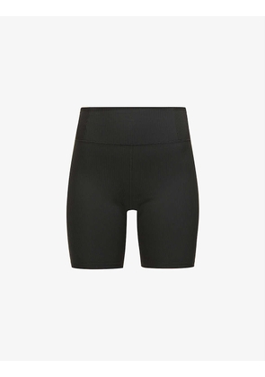 High-rise stretch-woven cycling shorts