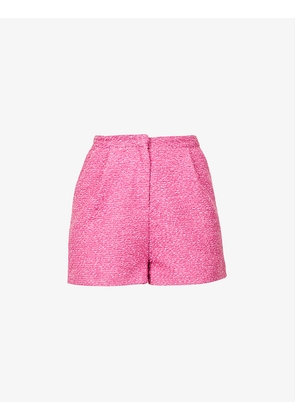 Paradise rhinestone-embellished woven shorts