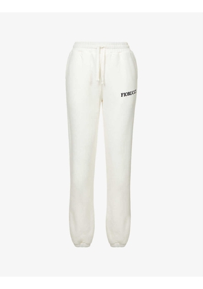 Angels tapered high-rise cotton-jersey jogging bottoms