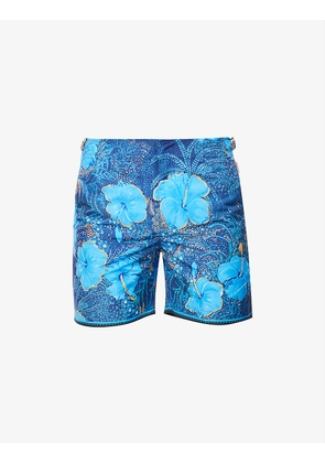 Bulldog floral-print swim shorts