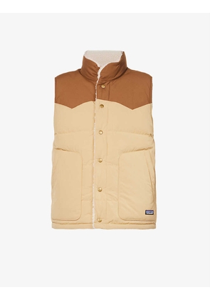 Reversible Bivy brand-patch recycled-polyester and recycled-down gilet