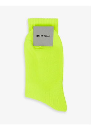 Tennis brand-print stretch-woven socks