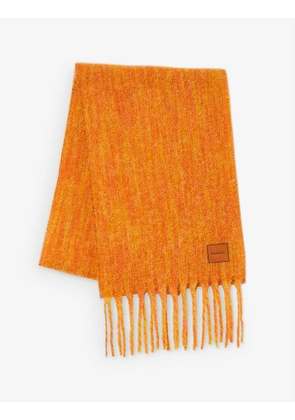 Fringe marl alpaca-blend scarf
