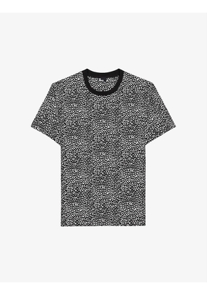 Leopard-print cotton T-shirt