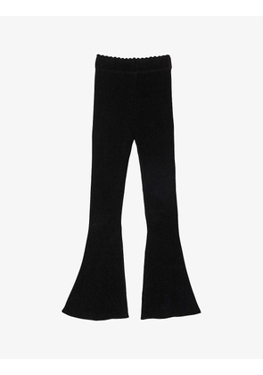Cotille velour flared trousers