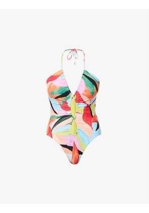 Tropfest abstract-print swimsuit