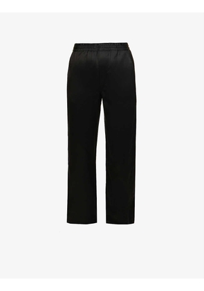 Straight-leg relaxed-fit woven pyjama bottoms