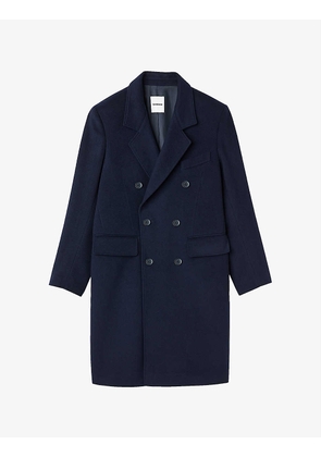 London single-breasted wool-cashmere blend coat