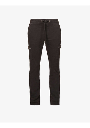 Fenton mid-rise tapered cotton-blend trousers