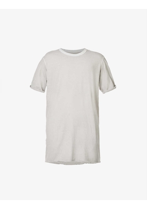 Raw-hem relaxed-fit cotton-jersey T-shirt