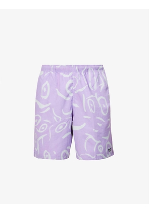 Easy Scribbles abstract-print shell shorts