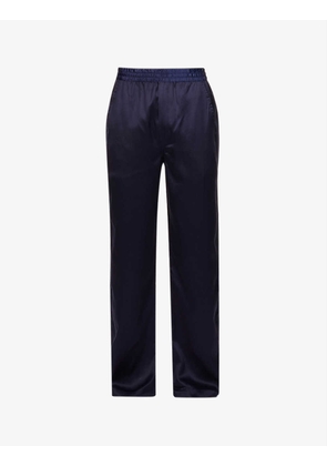 Straight-leg relaxed-fit woven pyjama bottoms