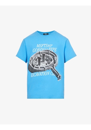Excavation graphic-print boxy-fit cotton-jersey T-shirt