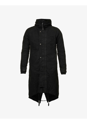 Relaxed-fit longline cotton parka coat