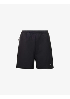Solo Swoosh logo-embroidered cotton-blend shorts