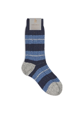 Pantherella Merino Wool-Blend Striped Socks