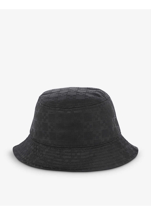 Cross jacquard woven bucket hat