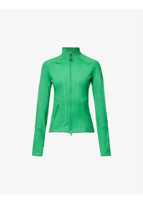 Zip-through stretch-recycled polyester jacket
