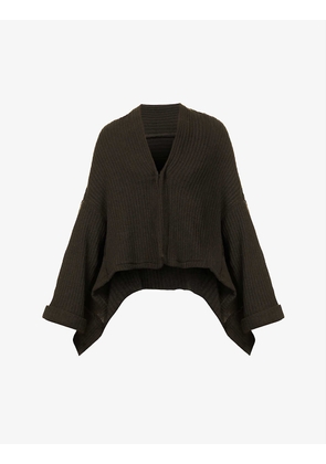 Exposed-seam boxy-fit wool-blend jumper